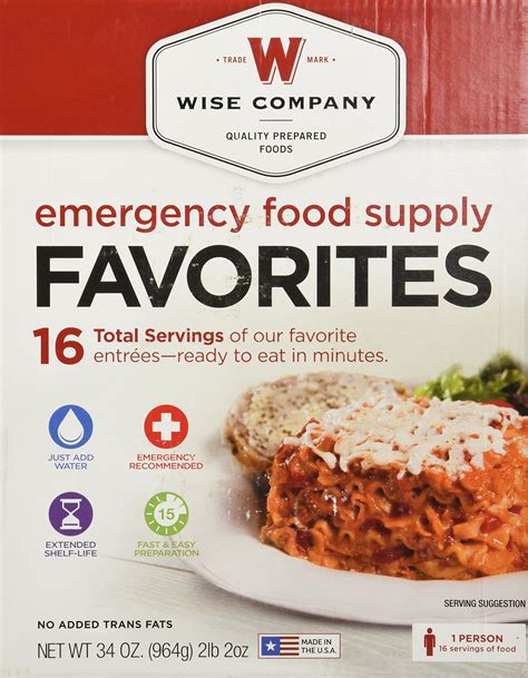 For example, most dated foods available in the grocery store have a best if used by date that ranges from a few weeks to a few years. Wise Foods Emergency Food Supply Favorites (Box Kit) | eBay