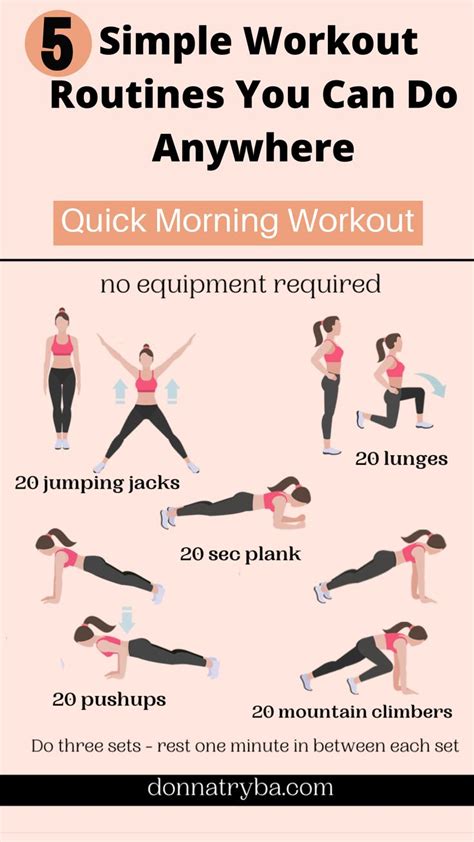 5 Simple Workout Routines You Can Do Anywhere Quick Morning Workout