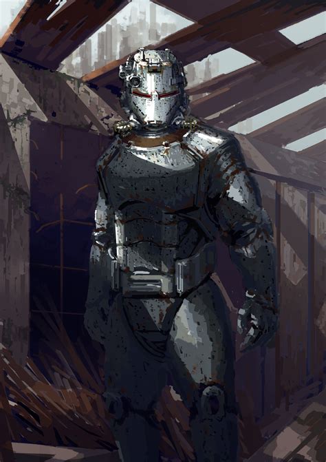Power Armor By Hammk Fallout Art Power Armor Armor Concept