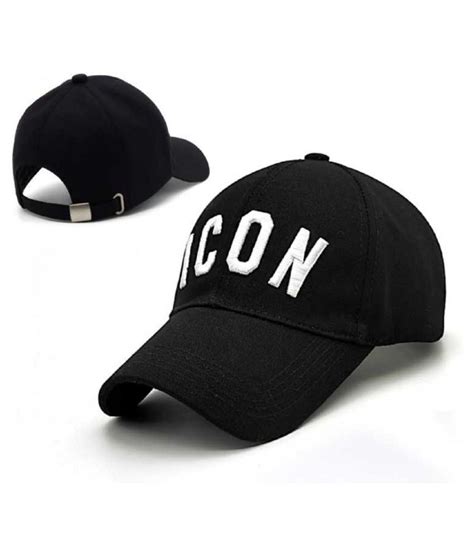 Buy Fas Black Embroidered Cotton Caps Pack Of 2 Online At Best Price