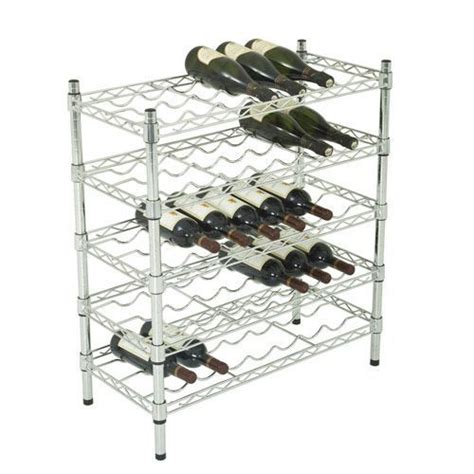 Beds, lighting, home office, seasonal decor, kitchen & dining Chrome Wine Racks | Displays 35 Bottles | Free Delivery ...