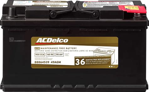 Amazon com ACDelco 49AGM Batería professional AGM automóvil grupo 49