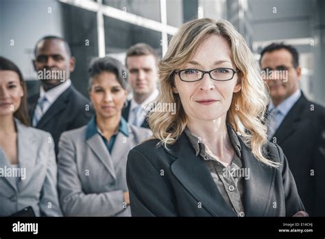 Business People Smiling Outdoors Stock Photo Alamy