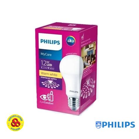 Jual Led Bulb Mycare Philips 12w Ww 3000k E27 Gudang Listrik