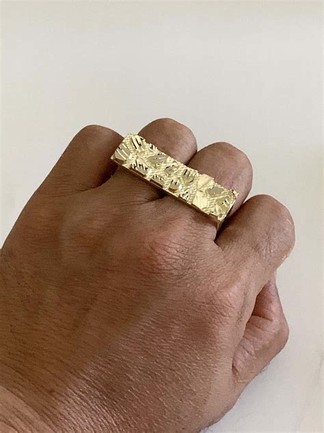 10k Gold Nugget 2 Finger Ring Devon Jeweler