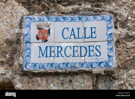 Glazed Ceramic Street Sign In The Zona Colonial District A Unesco World