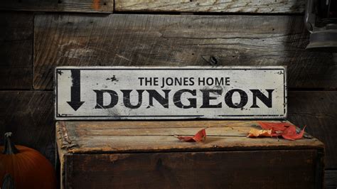 Dungeon Sign Haunted Dungeon Sign Wall Decor For Halloween Etsy