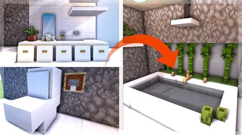 Minecraft Simple Modern Bathroom Youtube