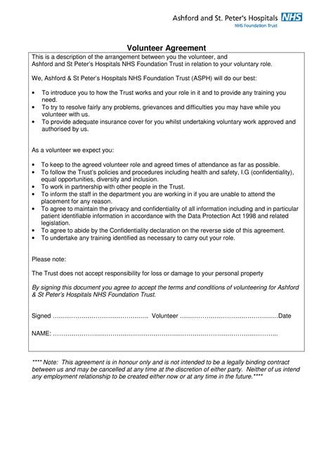 Cornell Volunteer Agreement