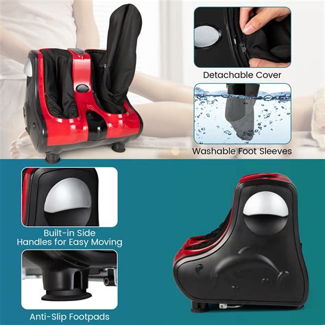 Shiatsu Kneading Rolling Vibration Heating Foot Calf Leg Massager New Ebay