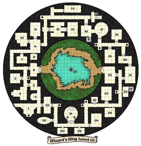 Wizard S Tower Level 1 Of 5 Dungeon Maps Map Tabletop Rpg Maps