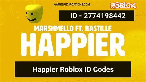 10 Marshmello Happier Roblox Id Codes 2024 Game Specifications