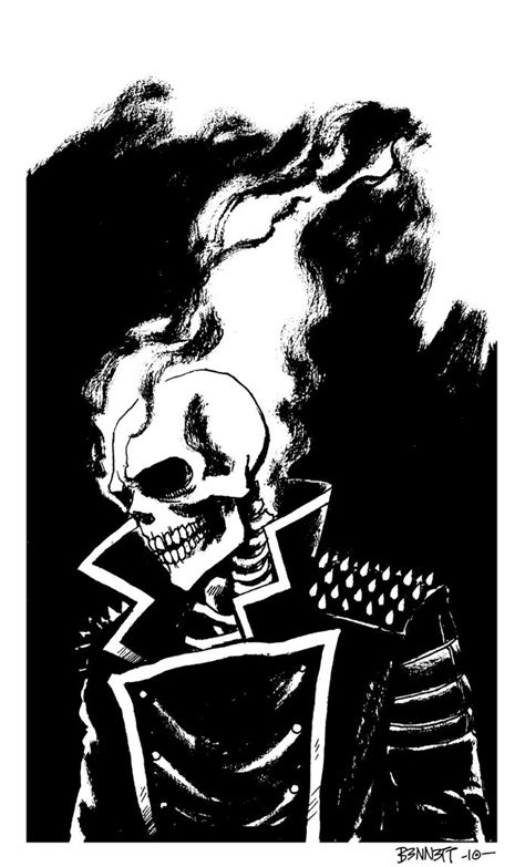 Sketch Ghost Rider By B3nn3tt On Deviantart