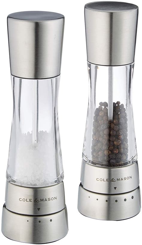 Cole And Mason 31224 Derwent Salt And Pepper Mill T Set Clearsilver