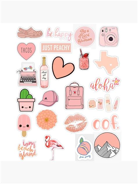Peach Sticker Pack Sticker By Lauren53103 In 2020 Cute Stickers