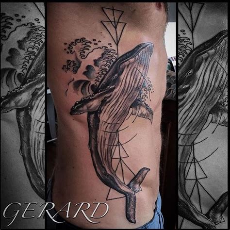 Humpback whales are considered very romantic. Humpback whale tattoo by @gerard_collette | Tattoos, Whale ...