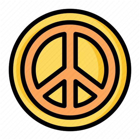 Peace Hippy Circular Sign Icon Download On Iconfinder