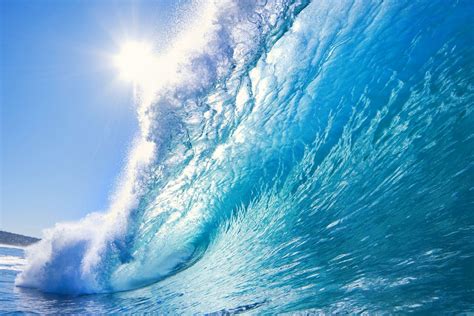 Wallpaper Sunlight Sea Sky Calm Blue Waves Horizon Surfing