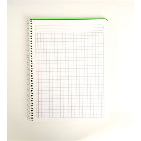 Aunclip Cuaderno Profesional 100 Hojas Con Espiral Cuadro Grande 7 Mm