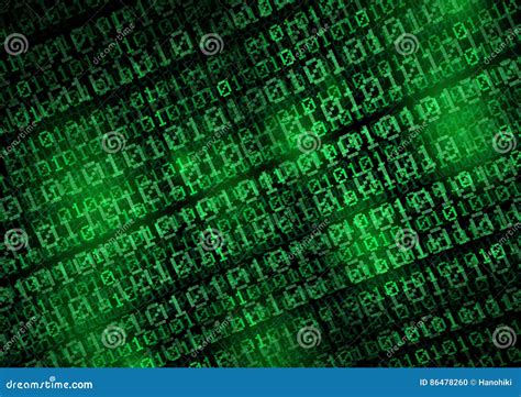 Cyberspace Binary Code Background Stock Illustration Illustration