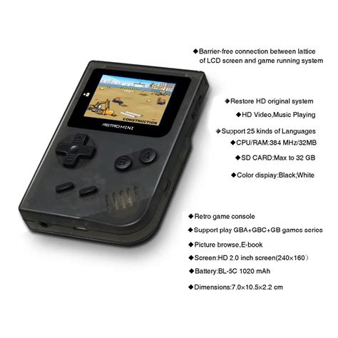 30 Inch 169 In One Original Screen Handheld Pocket Game Console Mini