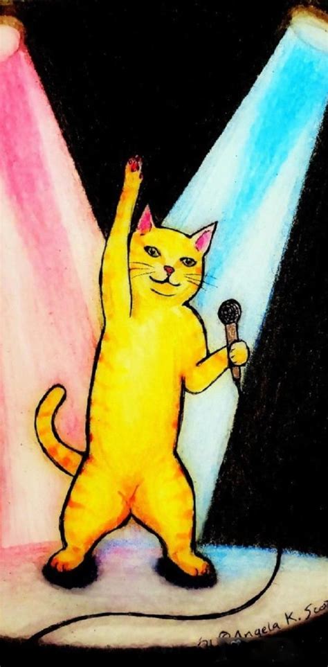 Singer Stage Cat Wallpaper By 1artfulangel Download On Zedge 9791