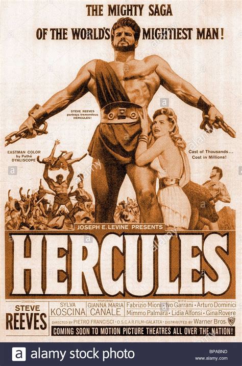 Download This Stock Image Steve Reeves Film Poster Hercules 1958