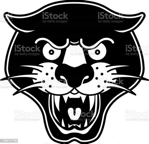 Illustration Of Pantera Head On White Background Design Element For