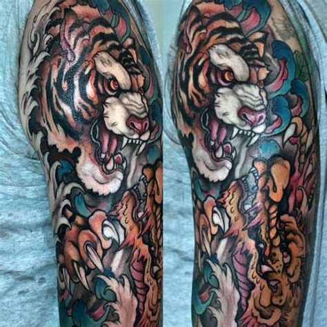 40 Tiger Dragon Tattoo Designs For Men Manly Ink Ideas