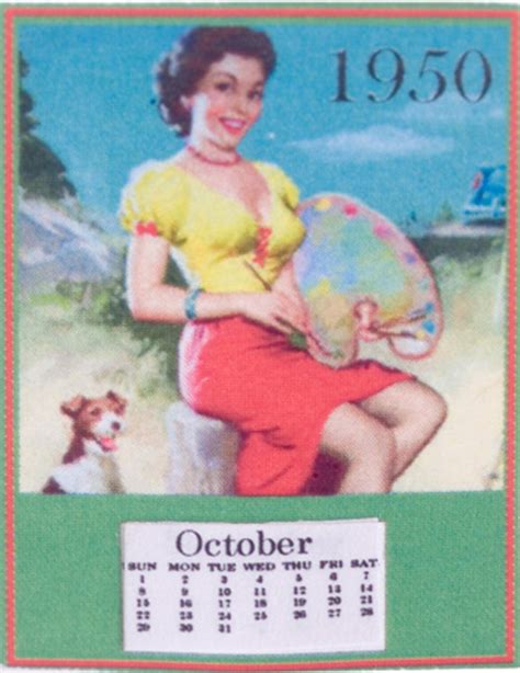 1950s girl calendar dollhouse city