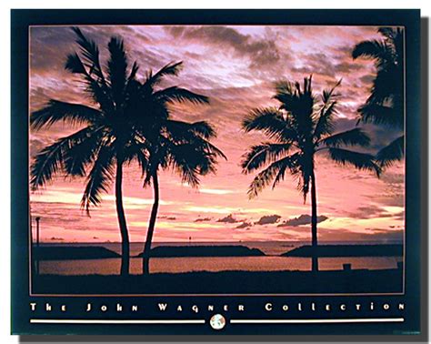 Coastal Mood Sunset Palm Trees Poster Nature Posters Landscape Posters