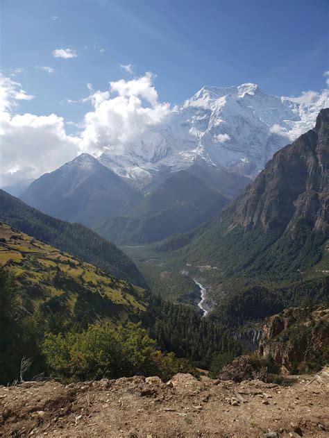 Valley In The Annapurna Mountain Range Nepal Oc 2988x5312 R