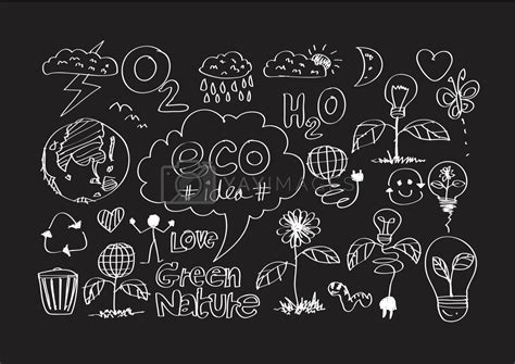 Eco Idea Sketch And Eco Friendly Doodles By Kiddaikiddee Vectors