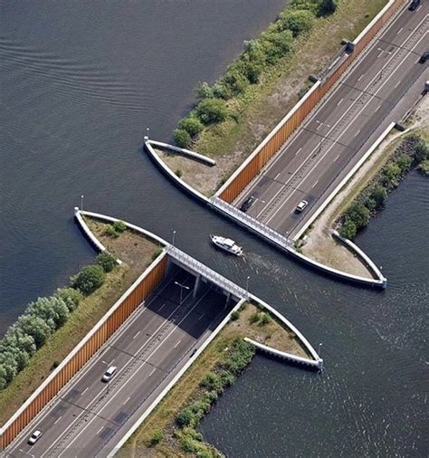 world s shortest underwater tunnel aqueduct veluwemeer harderwijk netherlands is only 78