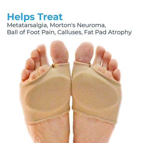 Natracure Gel Metatarsal Pads With Metatarsalgia Forefoot Cushion For