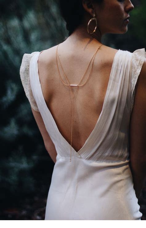 White Backless Dress And Gold Necklaces Inspiring Ladies Back