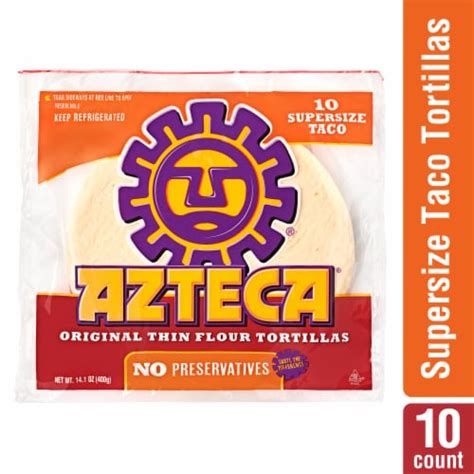 Azteca® Original Thin Supersize Taco Flour Tortillas 10 Ct 14 1 Oz Pay Less Super Markets