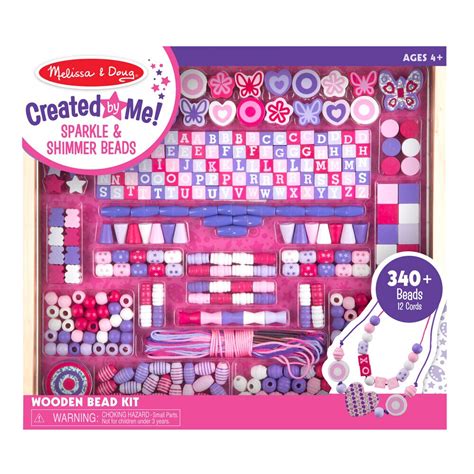 Melissa And Doug® Deluxe Sparkle And Shimmer Wooden Bead Kit Vitacost