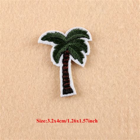 20pcs Coconut Tree Jeans Jacket Patch For Clothing Iron On Patches