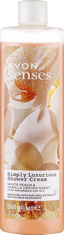 avon senses shower gel shower gel white peach and vanilla orchid scent makeup uk