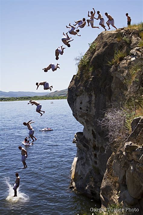 Cliff Jumping Jump Animation Sequence Photography Photo Composition