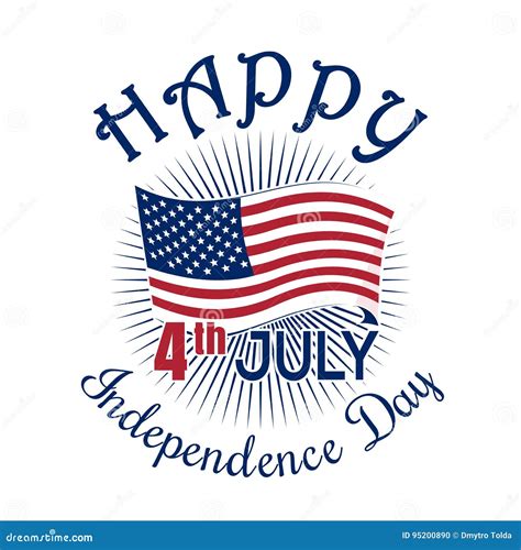 Independence Day 4th Of July Fourth Of July Stock Vector