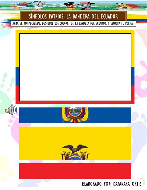 Los Símbolos Patrios Del Ecuador Bandera Del Ecuador Interactive Worksheet