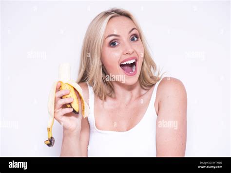 Portrait Woman Eating Banana Hi Res Stock Photography And Images Alamy
