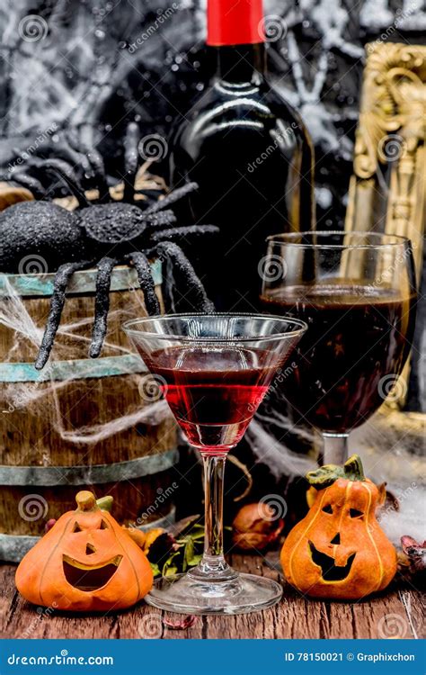 Halloween Wine Stock Image Image Of Fear Solf Party 78150021