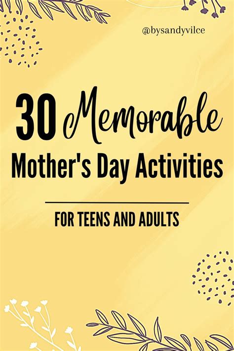 17 Mother S Day Activities To Celebrate Mom Artofit