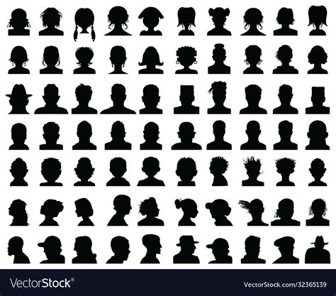 Heads Avatar Profiles Royalty Free Vector Image
