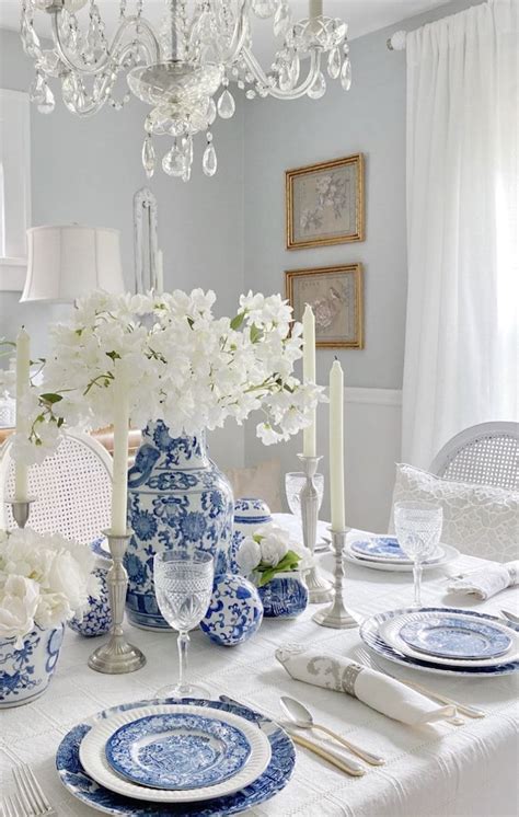 Blue And White Dinnerware New York Homes Beautiful Table Settings