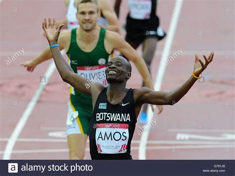 Botswanas Nijel Amos Celebrates Winning The Mens 800m Final Hi Res