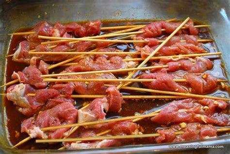 Insert meat thermometer into thickest portion of tenderloin. Pork Skewers and Peanut Sauce